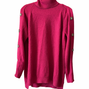 APT.9 size M Raspberry Turtle Neck tunic sweater.